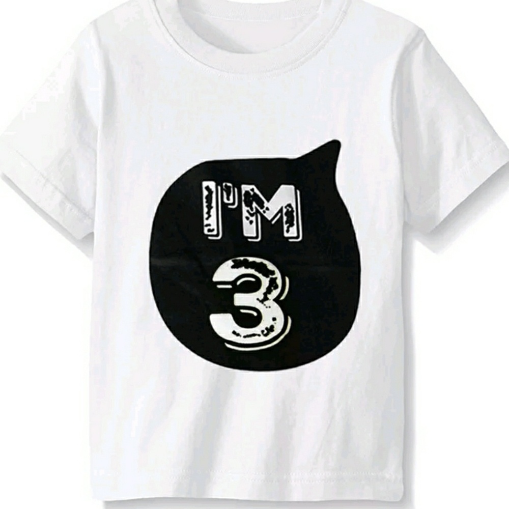 3 years old t-shirt new unisex